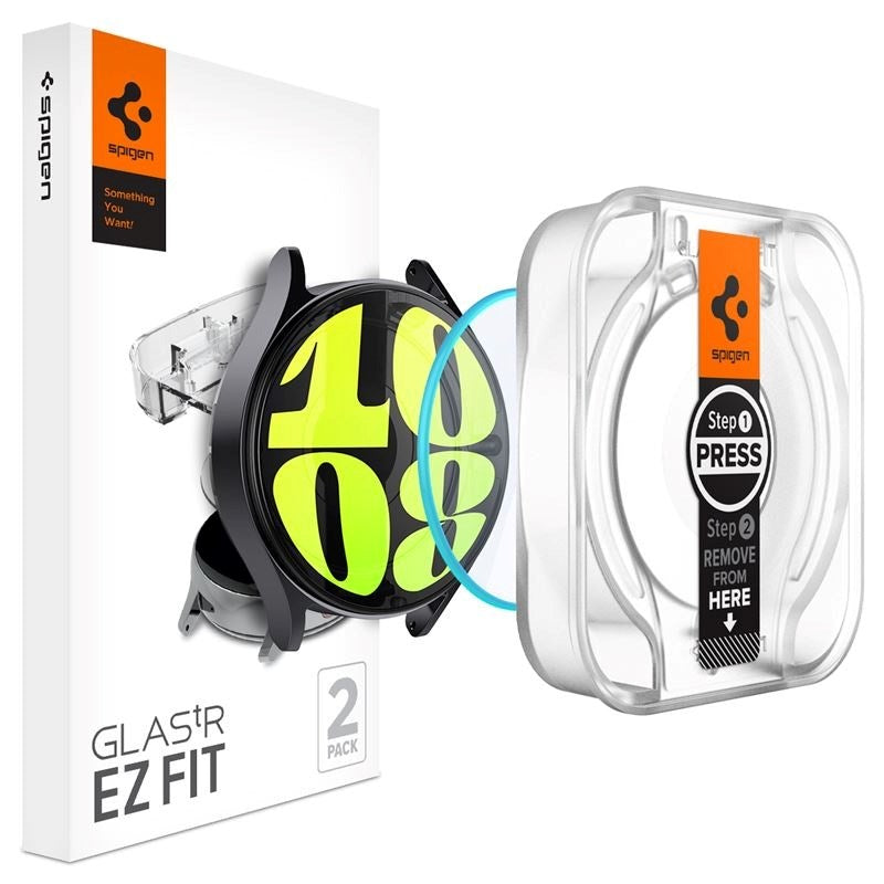 Samsung Galaxy Watch 7 (44mm) Spigen EZ Fit GLAS.tR Skærmbeskyttelse - 2 Stk. - Gennemsigtig