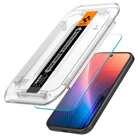 Google Pixel 9a Spigen EZ Fit Glas tR Skærmbeskyttelse - 2 stk - Case Friendly - Gennemsigtig