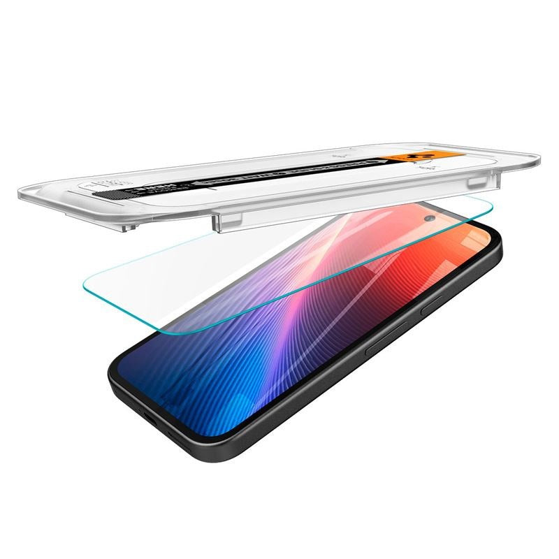 Google Pixel 9a Spigen EZ Fit Glas tR Skærmbeskyttelse - 2 stk - Case Friendly - Gennemsigtig