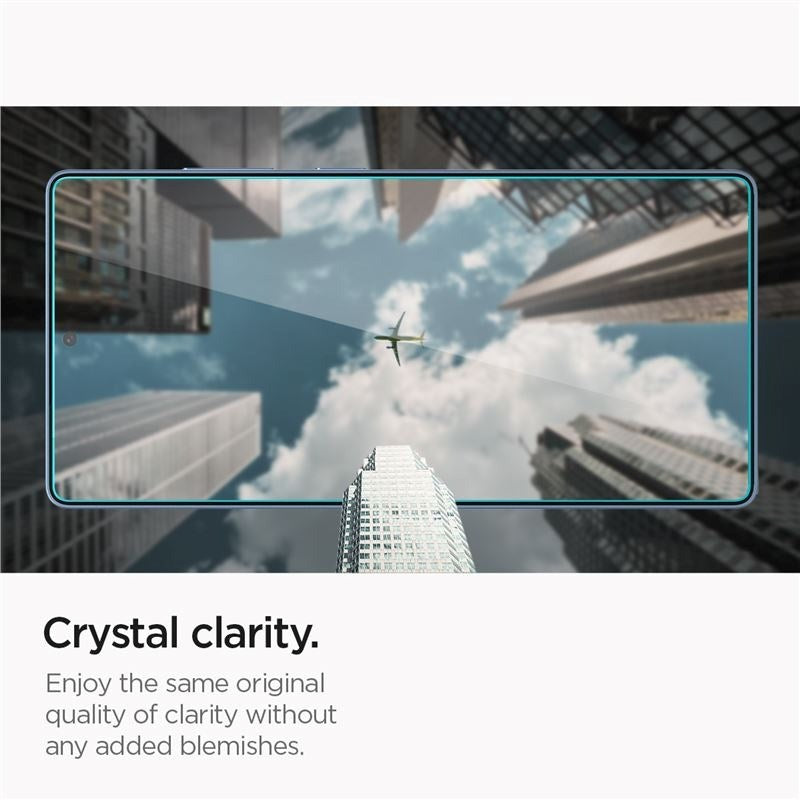 Samsung Galaxy S25 Ultra Spigen EZ Fit Glas.tR Skærmbeskyttelse - 2 stk. - Case Friendly - Gennemsigtig