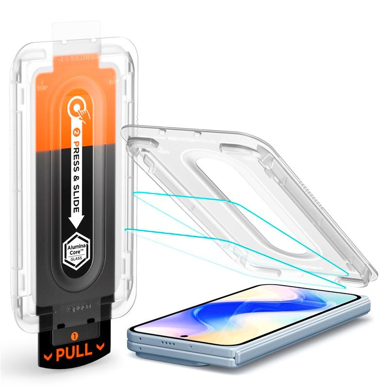 Google Pixel 10 Pro Fold Spigen Glass tR EZ Fit Pro Skærmbeskyttelsesglas - 2 stk - Gennemsigtig