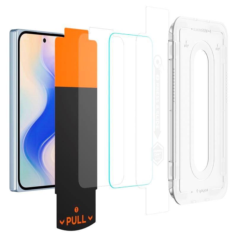 Google Pixel 10 Pro Fold Spigen Glass tR EZ Fit Pro Skærmbeskyttelsesglas - 2 stk - Gennemsigtig