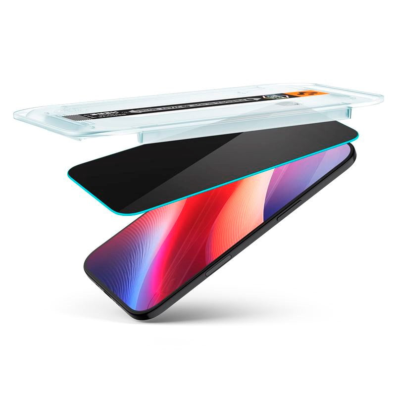 iPhone Air Spigen Glass tR EZ Fit Skærmbeskyttelsesglas - Privacy Funktion - 2 stk - Gennemsigtig