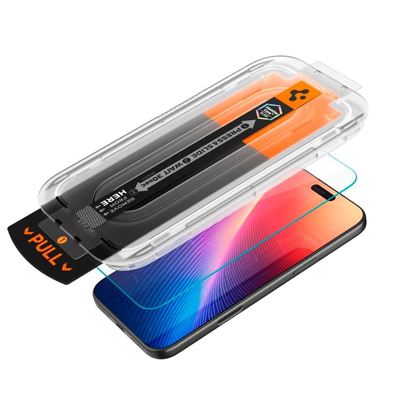 iPhone 17 Pro Max / 16 Pro Max Spigen Glass tR EZ Fit Pro HD Skærmbeskyttelsesglas - Gennemsigtig