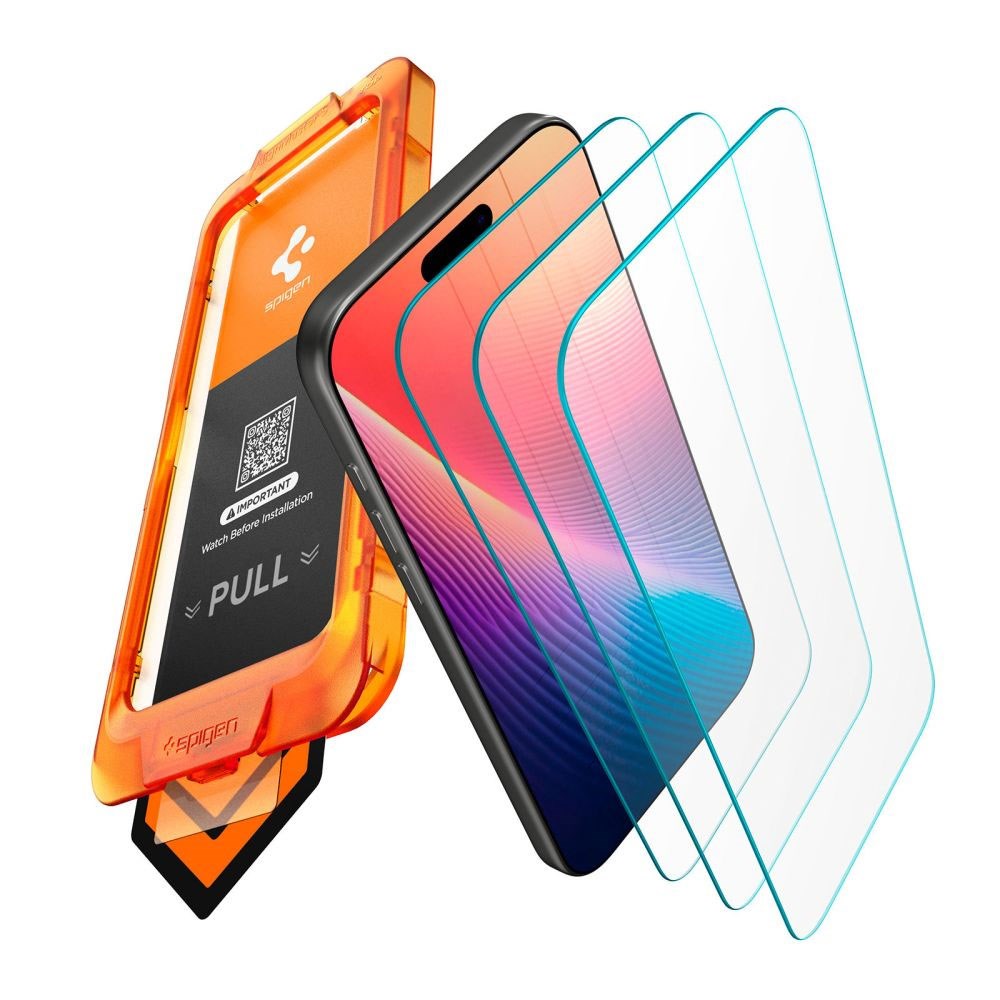 iPhone 17 Pro Max Spigen Skærmbeskyttelse m. AlignMaster - 3 stk. - Gennemsigtig