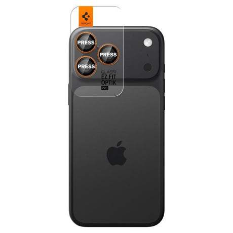iPhone 17 Pro / 17 Pro Max / 16 Pro / 16 Pro Max / 15 Pro / 15 Pro Max / 14 Pro / 14 Pro Max Spigen Glass tR EZ Fit Optik Pro Kameralinsebeskyttelsesglas - 2 stk - Orange