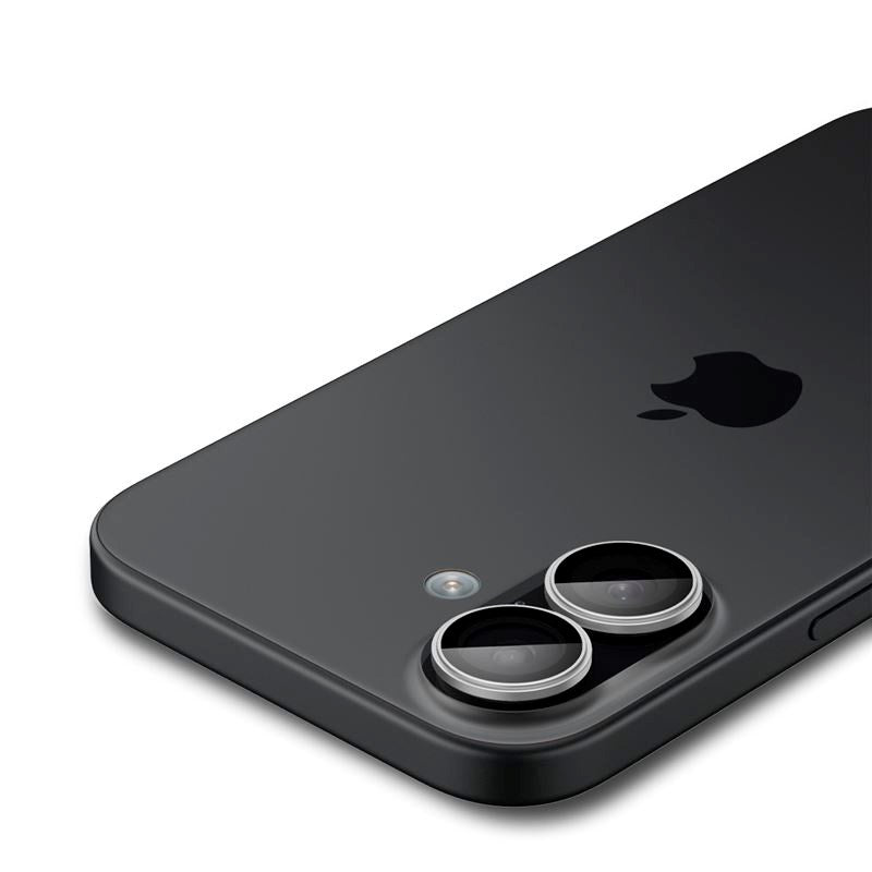 iPhone 17 Spigen Glass tR EZ Fit Optik Pro Kameralinsebeskyttelsesglas - 2 stk - Sølv