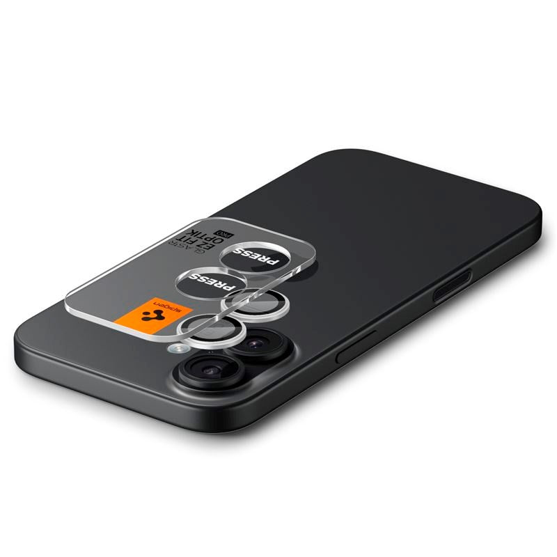 iPhone 17 Spigen Glass tR EZ Fit Optik Pro Kameralinsebeskyttelsesglas - 2 stk - Sølv