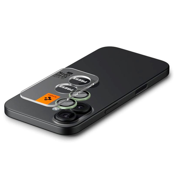 iPhone 17 Spigen Glass tR EZ Fit Optik Pro Kameralinsebeskyttelsesglas - 2 stk - Grøn