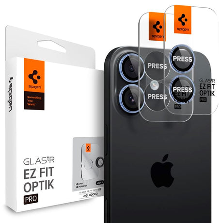 iPhone 17 Spigen Glass tR EZ Fit Optik Pro Kameralinsebeskyttelsesglas - 2 stk - Blå