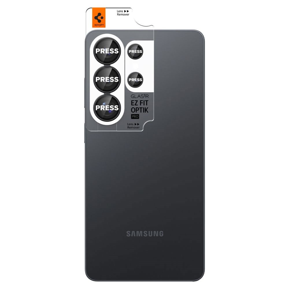 Samsung Galaxy S26 Ultra Spigen Glass tR EZ Fit Optik Pro Kameralinsebeskyttelsesglas - 2 stk - Sort