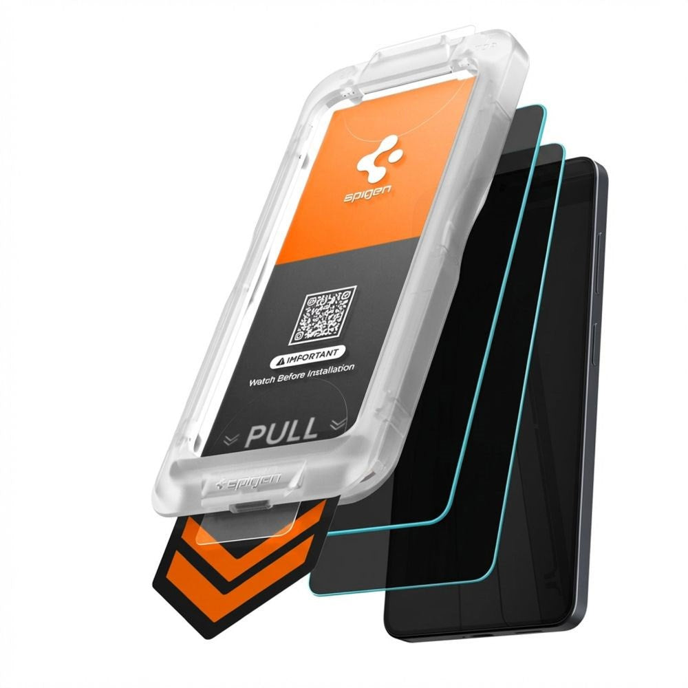 Samsung Galaxy S26+ (Plus) Spigen Glass tR EZ Fit Pro HD Skærmbeskyttelsesglas - Privacy Funktion - 2 stk - Gennemsigtig