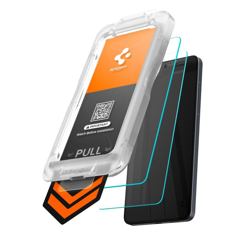 Samsung Galaxy S26 Spigen Glass tR EZ Fit Pro HD Skærmbeskyttelsesglas - 2 stk - Gennemsigtig