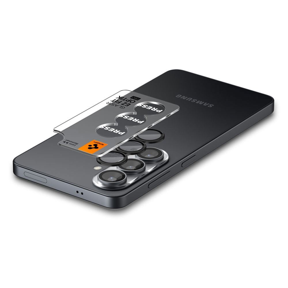 Samsung Galaxy S26 Spigen Glass tR EZ Fit Optik Pro Kameralinsebeskyttelsesglas - 2 stk - Sort
