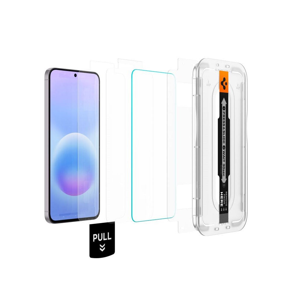 Samsung Galaxy A57 Spigen EZ Fit Glas tR Skærmbeskyttelse - 2 stk - Case Friendly - Gennemsigtig