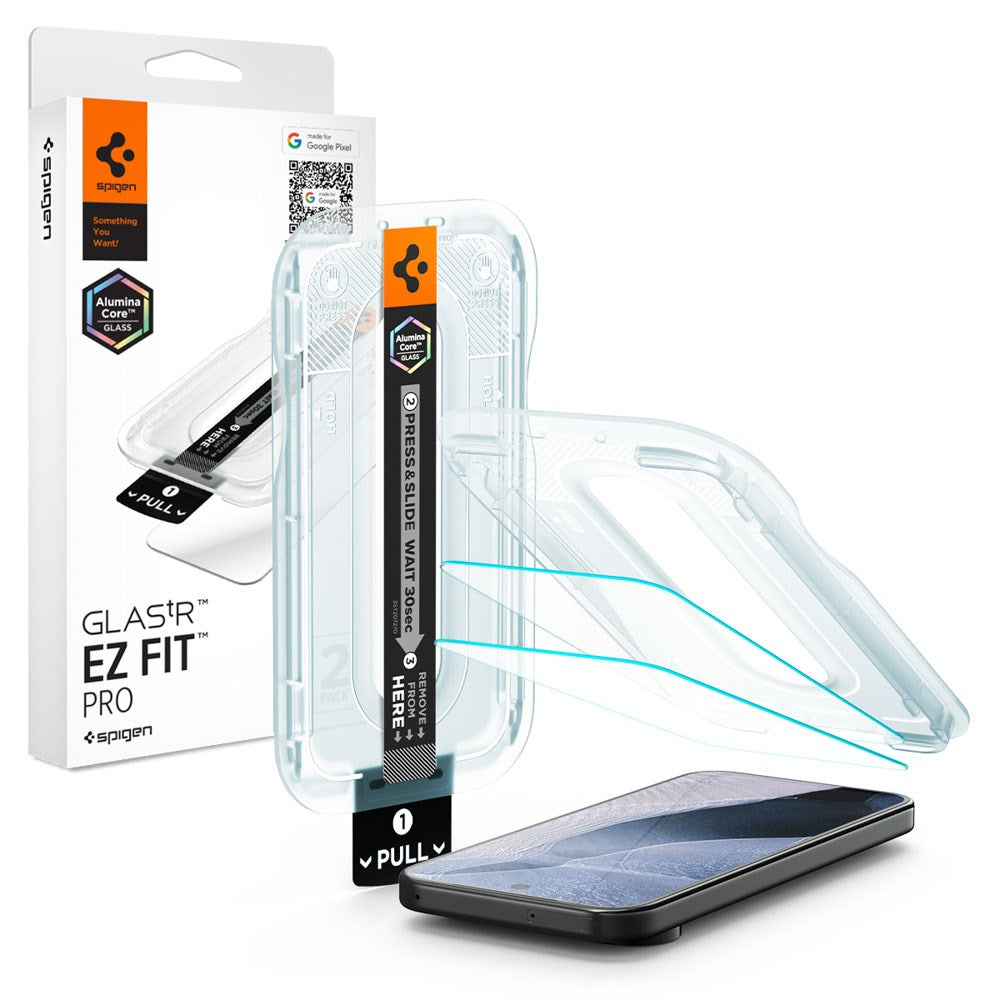 Google Pixel 11 Pro XL Spigen Glass tR EZ Fit Pro Beskyttelsesglas - 2 stk - Gennemsigtig