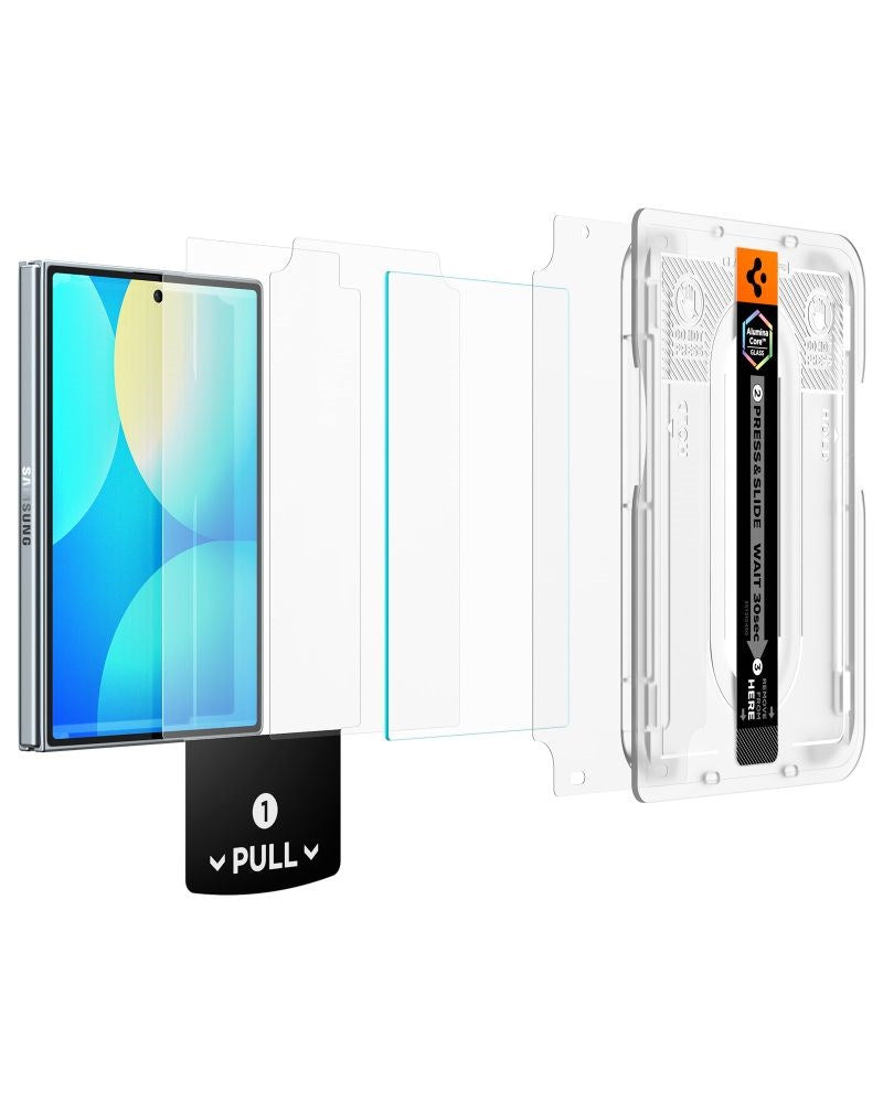 Samsung Galaxy Z Fold8 Spigen Glass tR EZ Fit Pro HD Skærmbeskyttelsesglas - 2 stk - Gennemsigtig