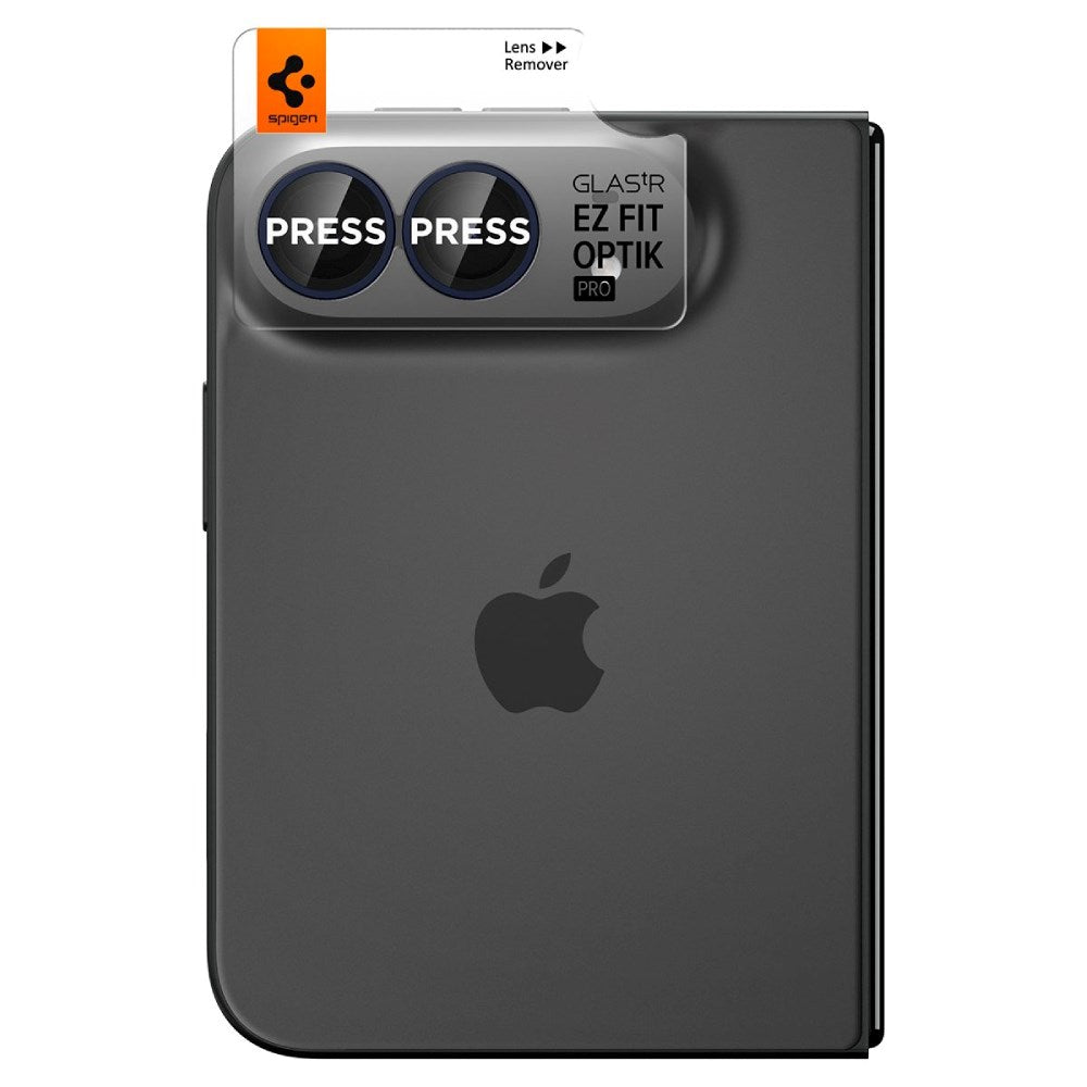 iPhone Duo Spigen Glass tR EZ Fit Optik Pro Kameralinsebeskyttelse - 2 stk - Sort