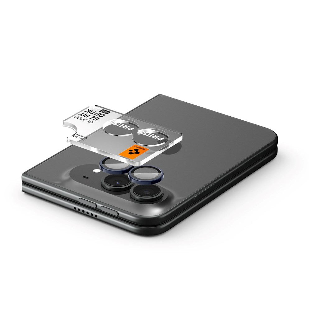 iPhone Duo Spigen Glass tR EZ Fit Optik Pro Kameralinsebeskyttelse - 2 stk - Sort