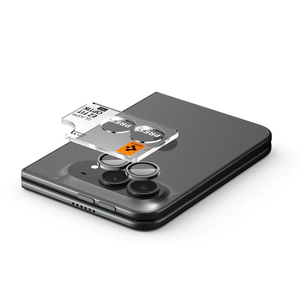 iPhone Duo Spigen Glass tR EZ Fit Optik Pro Kameralinsebeskyttelse - 2 stk - Hvid