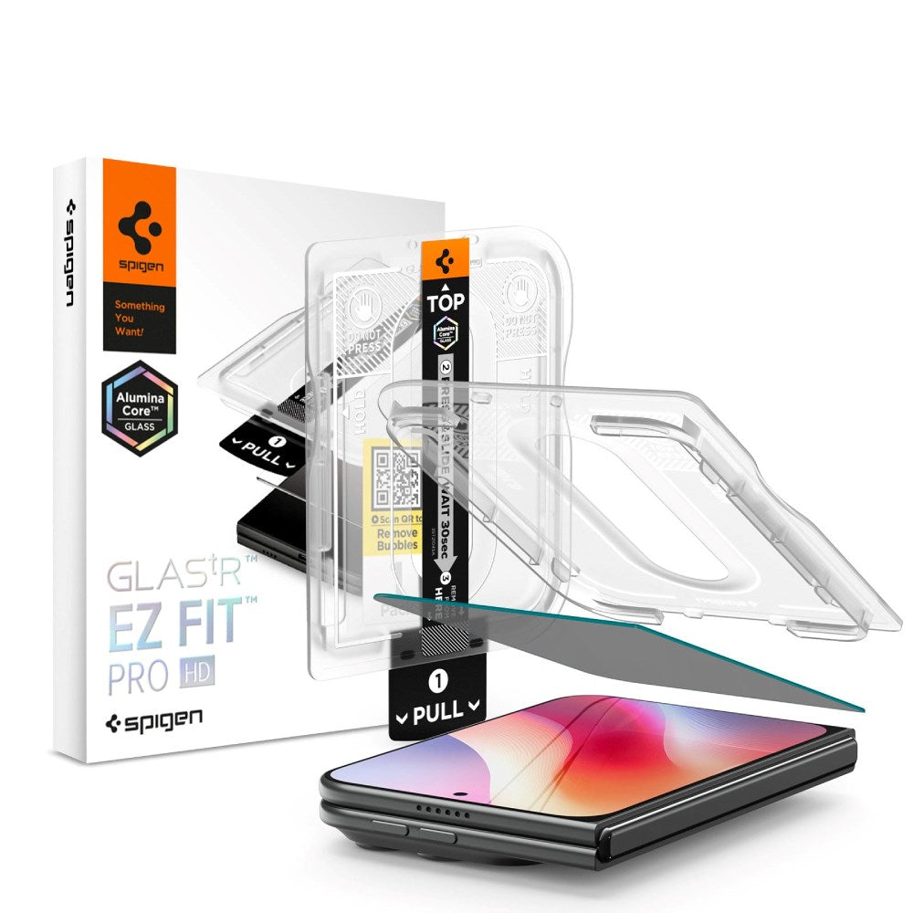 iPhone Duo Spigen Glass tR EZ Fit Pro HD Privacy Beskyttelsesglas - Gennemsigtig