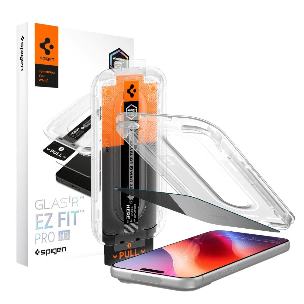 iPhone 18 Pro / 17 Pro Spigen Glass tR EZ Fit Pro HD Privacy Beskyttelsesglas - Gennemsigtig