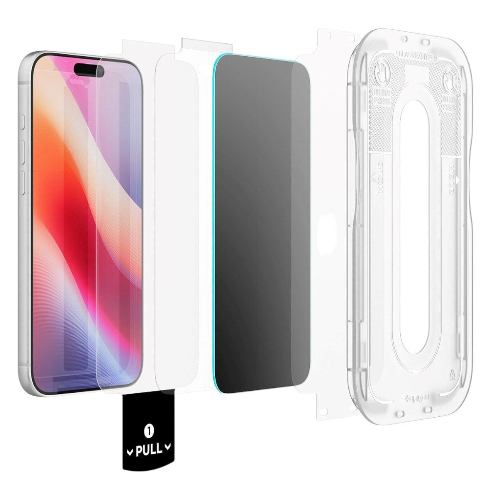 iPhone 18 Pro / 17 Pro Spigen Glass tR EZ Fit Pro HD Privacy Beskyttelsesglas - Gennemsigtig