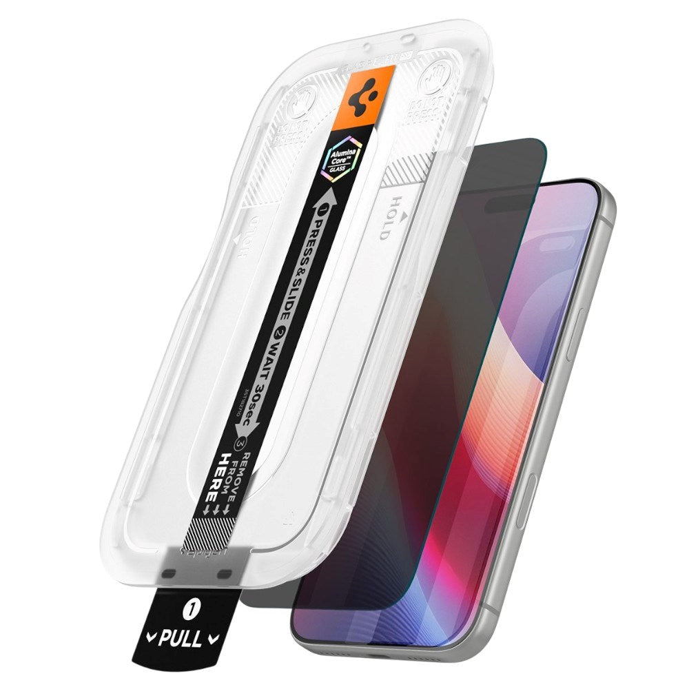 iPhone 18 Pro / 17 Pro Spigen Glass tR EZ Fit Pro HD Privacy Beskyttelsesglas - Gennemsigtig