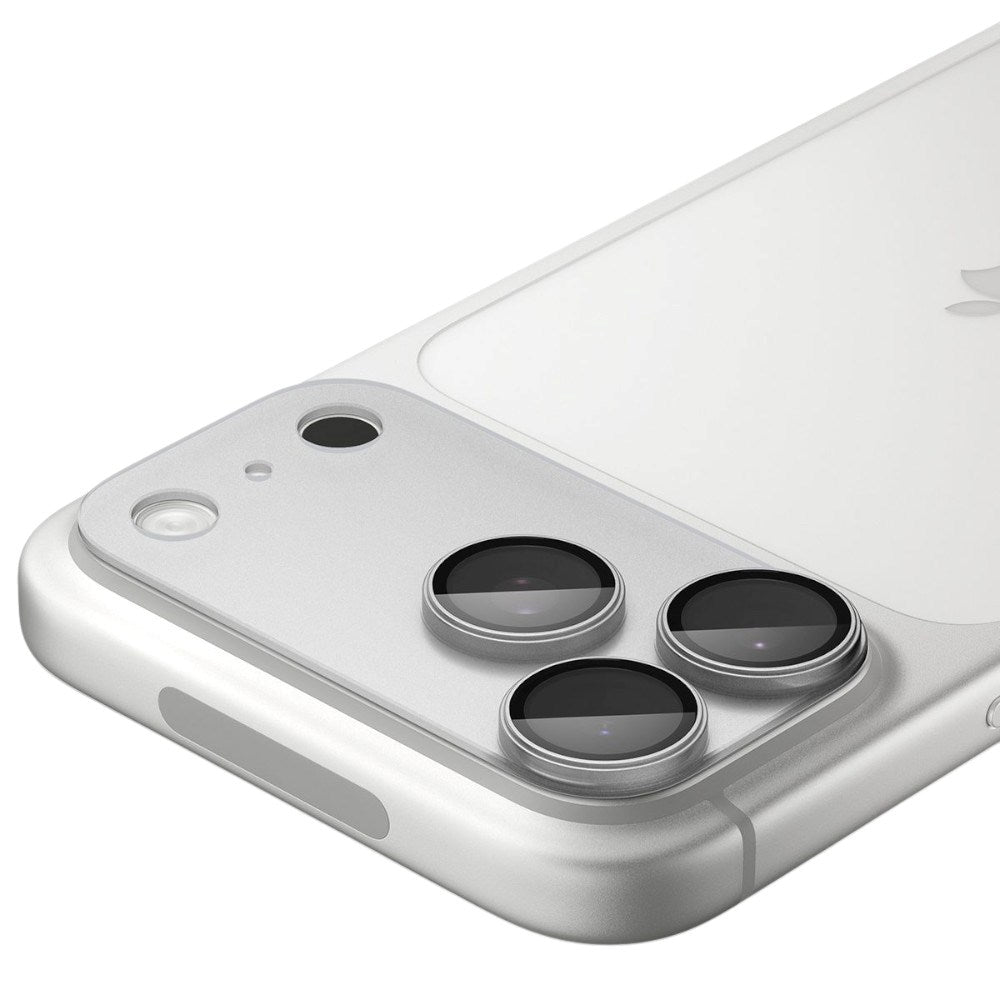 iPhone 18 Pro / 17 Pro Spigen Glass tR EZ Fit Optik Pro XL Kameralinsebeskyttelse - Sølv