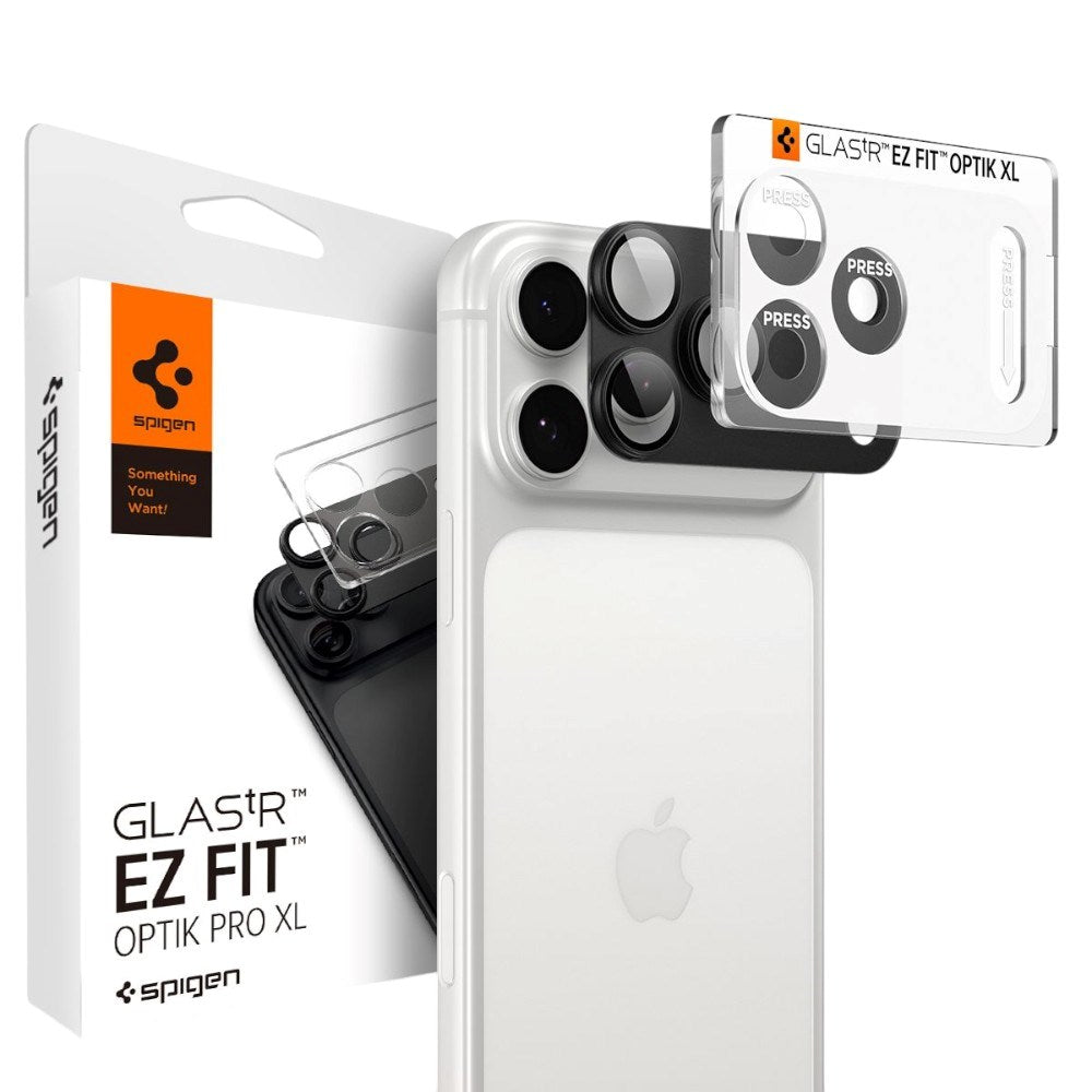iPhone 18 Pro Max / 17 Pro Max Spigen Glass tR EZ Fit Optik Pro XL Kameralinsebeskyttelse - Grå
