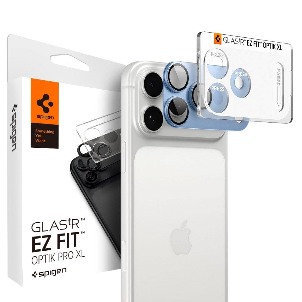iPhone 18 Pro Max / 17 Pro Max Spigen Glass tR EZ Fit Optik Pro XL Kameralinsebeskyttelse - Blå