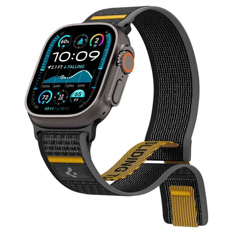 Apple Watch (44/SE/45/46/49mm) Spigen Athlex Air Active Nylon Rem - Sort