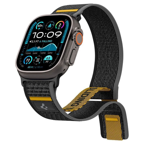 Apple Watch (44/SE/45/46/49mm) Spigen Athlex Air Active Nylon Rem - Sort