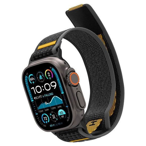 Apple Watch (44/SE/45/46/49mm) Spigen Athlex Air Active Nylon Rem - Sort