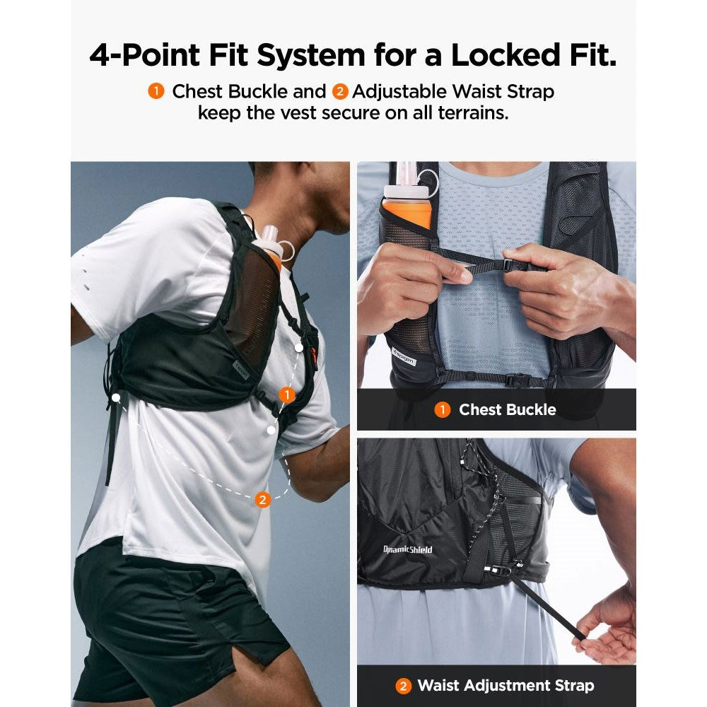 Spigen Dynamic Løbevest - Str. L / XL - Sort
