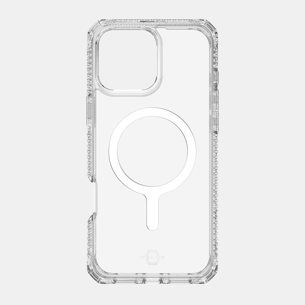 iPhone 16 Pro ITSKINS Hybrid MagClear Cover - MagSafe Kompatibel - Gennemsigtig