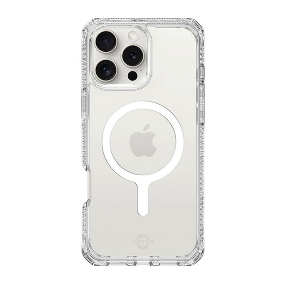 iPhone 16 Pro ITSKINS Hybrid MagClear Cover - MagSafe Kompatibel - Gennemsigtig