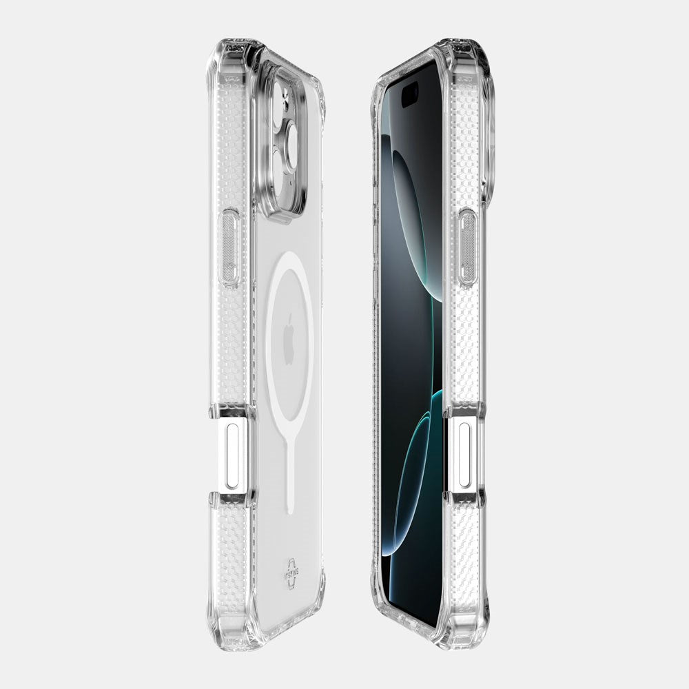 iPhone 16 Pro ITSKINS Hybrid MagClear Cover - MagSafe Kompatibel - Gennemsigtig