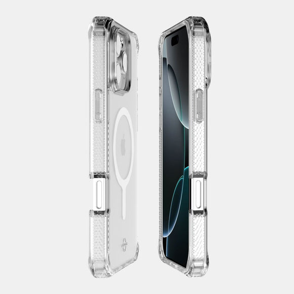 iPhone 16 Pro ITSKINS Hybrid MagClear Cover - MagSafe Kompatibel - Gennemsigtig