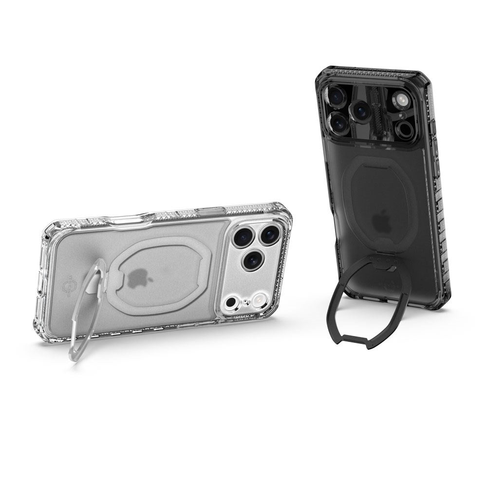 iPhone 17 Pro Max ITSKINS Hybrid Vapor Stand Cover - MagSafe Kompatibel - Gennemsigtig