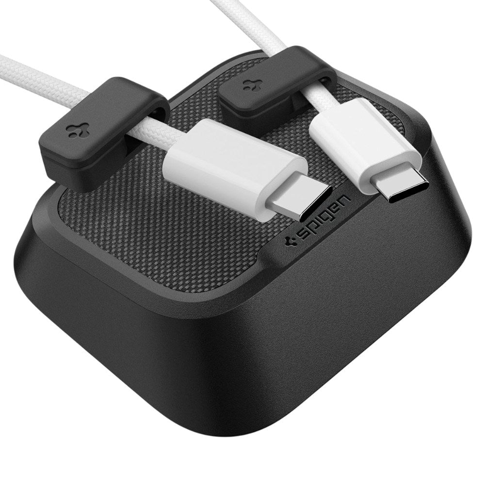 Magnetisk Kabelholder Spigen - 2 stk. Magnetiske Kabelclips - Sort