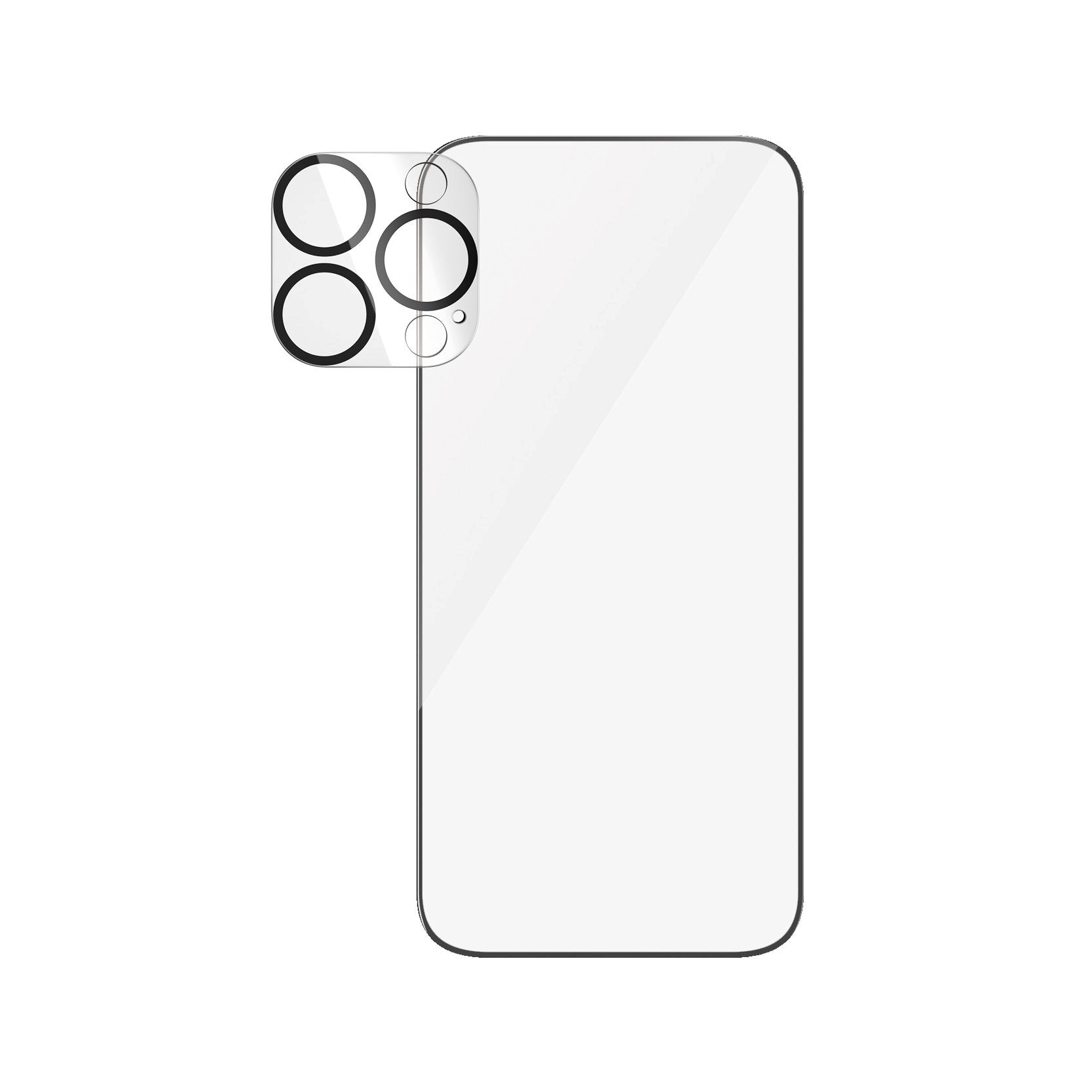 iPhone 15 Pro PanzerGlass 2-i-1 Bundle m. EasyAligner - Skærmbeskyttelse (UWF) / Kamerabeskyttelse - Gennemsigtig / Sort