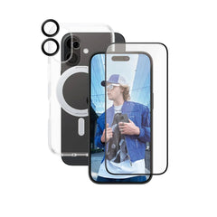 CARE by PanzerGlass iPhone 16 3-i-1 Ceramic Bundle - Gennemsigtig