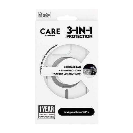 CARE by PanzerGlass iPhone 16 Pro 3-i-1 Ceramic Bundle - Gennemsigtig