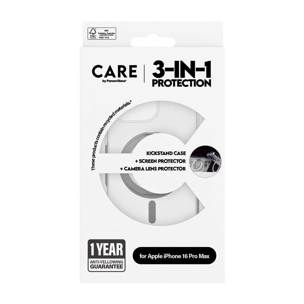 CARE by PanzerGlass iPhone 16 Pro Max 3-i-1 Ceramic Bundle - Gennemsigtig