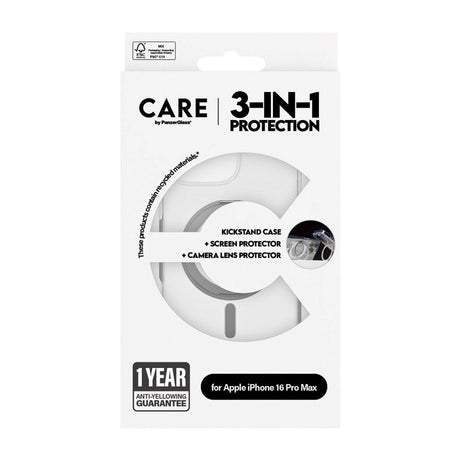 CARE by PanzerGlass iPhone 16 Pro Max 3-i-1 Ceramic Bundle - Gennemsigtig