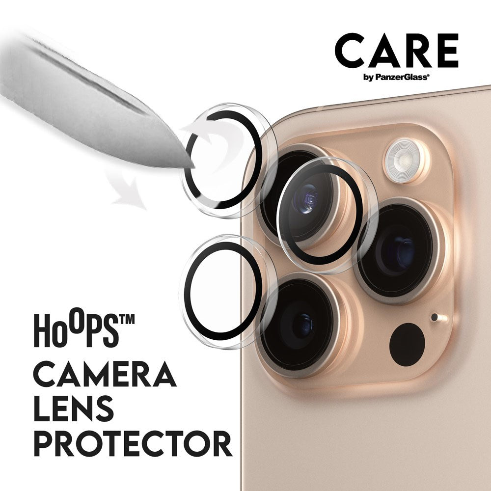 CARE By PanzerGlass iPhone 16 Pro  3-i-1 FLAGSHIP MagSafe Bundle - Cover / Skærmbeskyttelse (UWF) / Kamerabeskyttelse - Gennemsigtig / Hvid