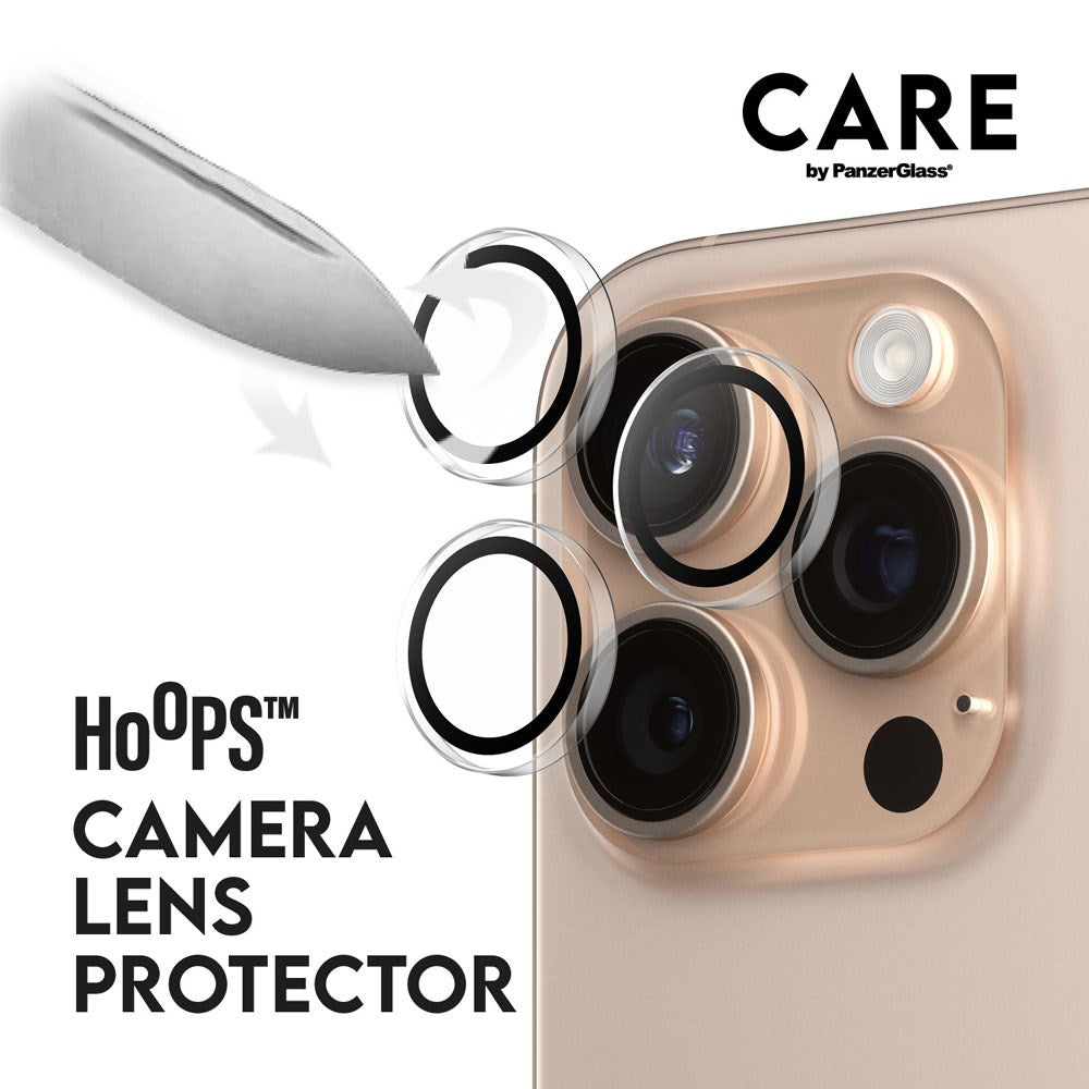 CARE By PanzerGlass iPhone 16 Pro Max 3-i-1 FLAGSHIP MagSafe Bundle - Cover / Skærmbeskyttelse (UWF) / Kamerabeskyttelse - Gennemsigtig / Hvid