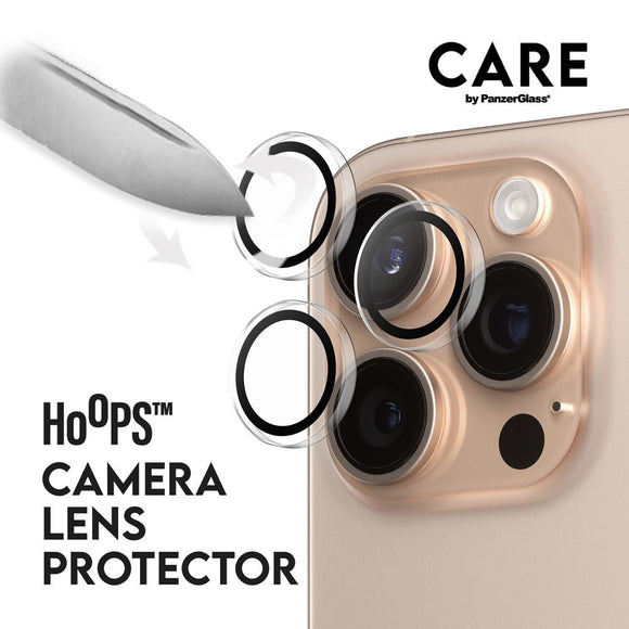 CARE By PanzerGlass iPhone 16 Pro Max 3-i-1 FLAGSHIP Bundle - Cover / Skærmbeskyttelse (UWF) / Kamerabeskyttelse - Gennemsigtig