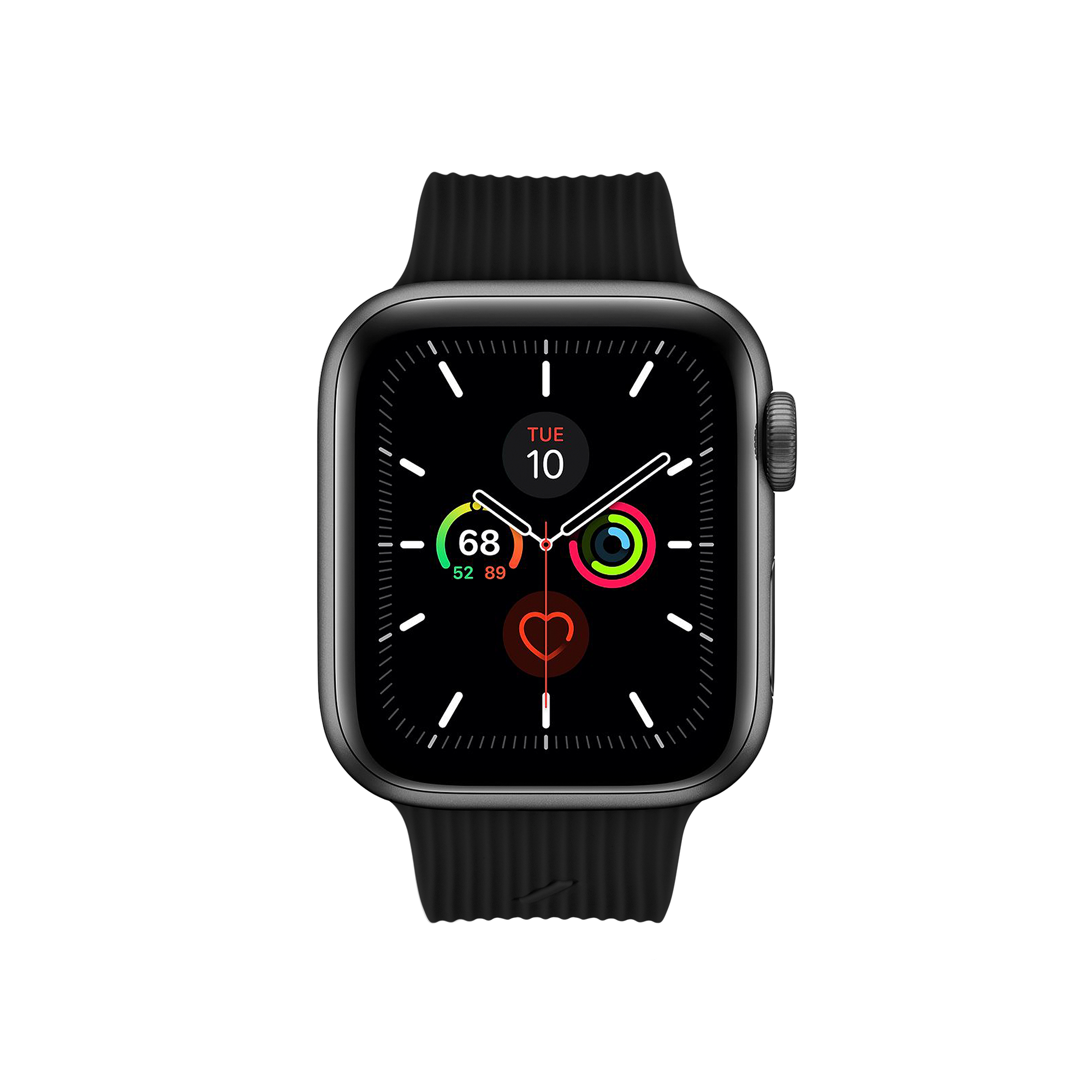 Apple Watch (38/40/SE/41/42mm) Native Union Curve Strap Silikone Rem - Sort